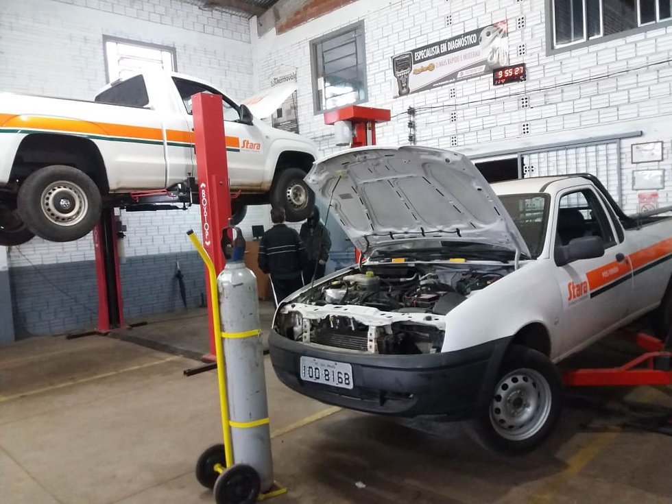 Serviço de climatização automotiva na oficina